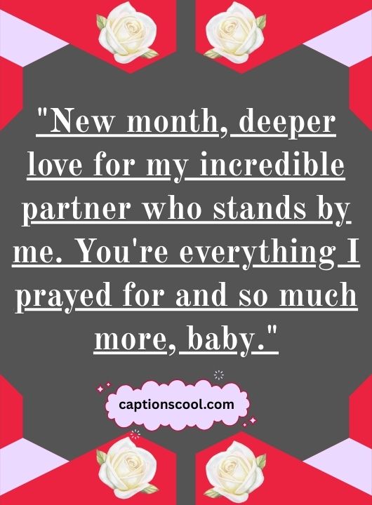 Lovely New Month Messages for Him